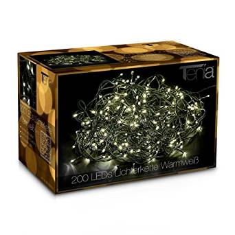 Goedkope kerstboomverlichting warm wit 120 LED 9 meter