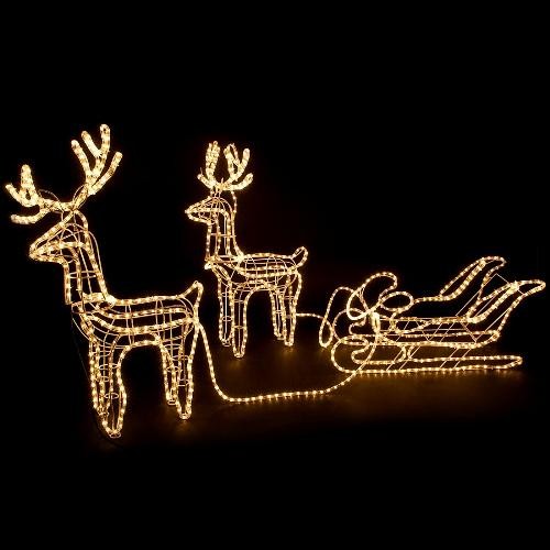 Arrenslee kerstverlichting XXL VERSIE 2.30 meter! 1 arreslee kerstverlichting