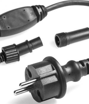 Koppelbare stroomkabel/ stekker voor koppelbare kerstverlichting PRO - 1,5 meter 6 waterdichte stroomkabel