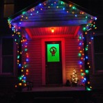Gekleurde kerstverlichting voor buiten