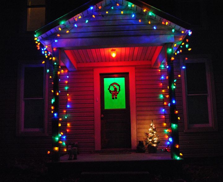 Gekleurde kerstverlichting voor buiten