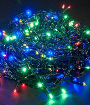 Kerstverlichting Multi Color vast in te stellen kleuren of 8 lichteffecten effecten - 20 meter - 200 LED - LUKSUS 6 multi3