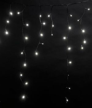 IJspegel kerstverlichting 4 meter warm wit 11 gordijn