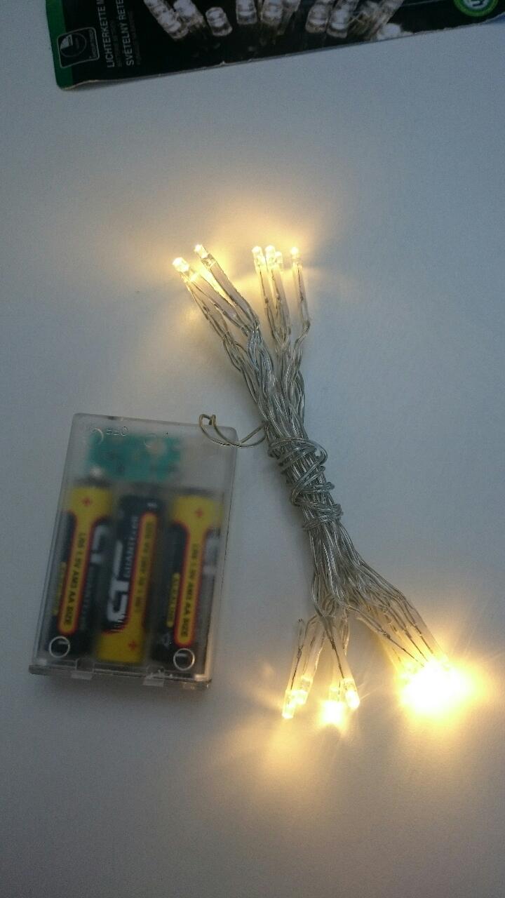 Kerstverlichting op batterij warm wit - 50 LED 5 meter
