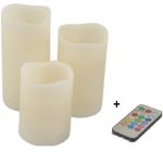 LED kaarsen set 3 stuks inclusief kleuren afstandsbediening