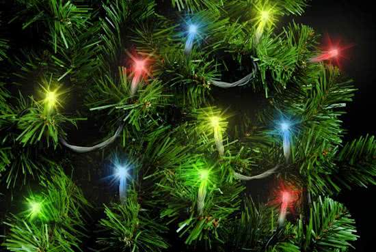 LED kerstverlichting 40 LED's multicolor - op batterij 1 LED kerstverlichting 40 LED's multicolor - op batterij
