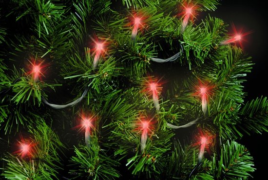 LED kerstverlichting 40 LED's rood - op batterij 1 LED kerstverlichting 40 LED's rood - op batterij