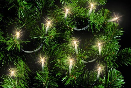 Kerstboomverlichting op batterij - 96 LED warm wit 7,2 meter 1 Kerstboomverlichting op batterij - 96 LED warm wit 7,2 meter