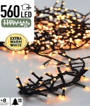 LED Clusterverlichting 560 LED EXTRA warm wit 11 meter