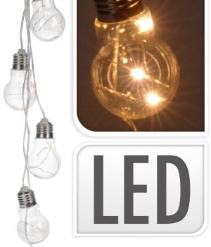 5 Gloeilampen LED decoratieve kerstverlichting - 50 cm op batterij 27 AX3001000