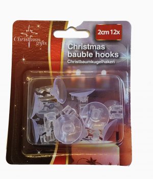 Kerstverlichtings haakjes 2cm 12 stuks 9 Kertballen haakjes