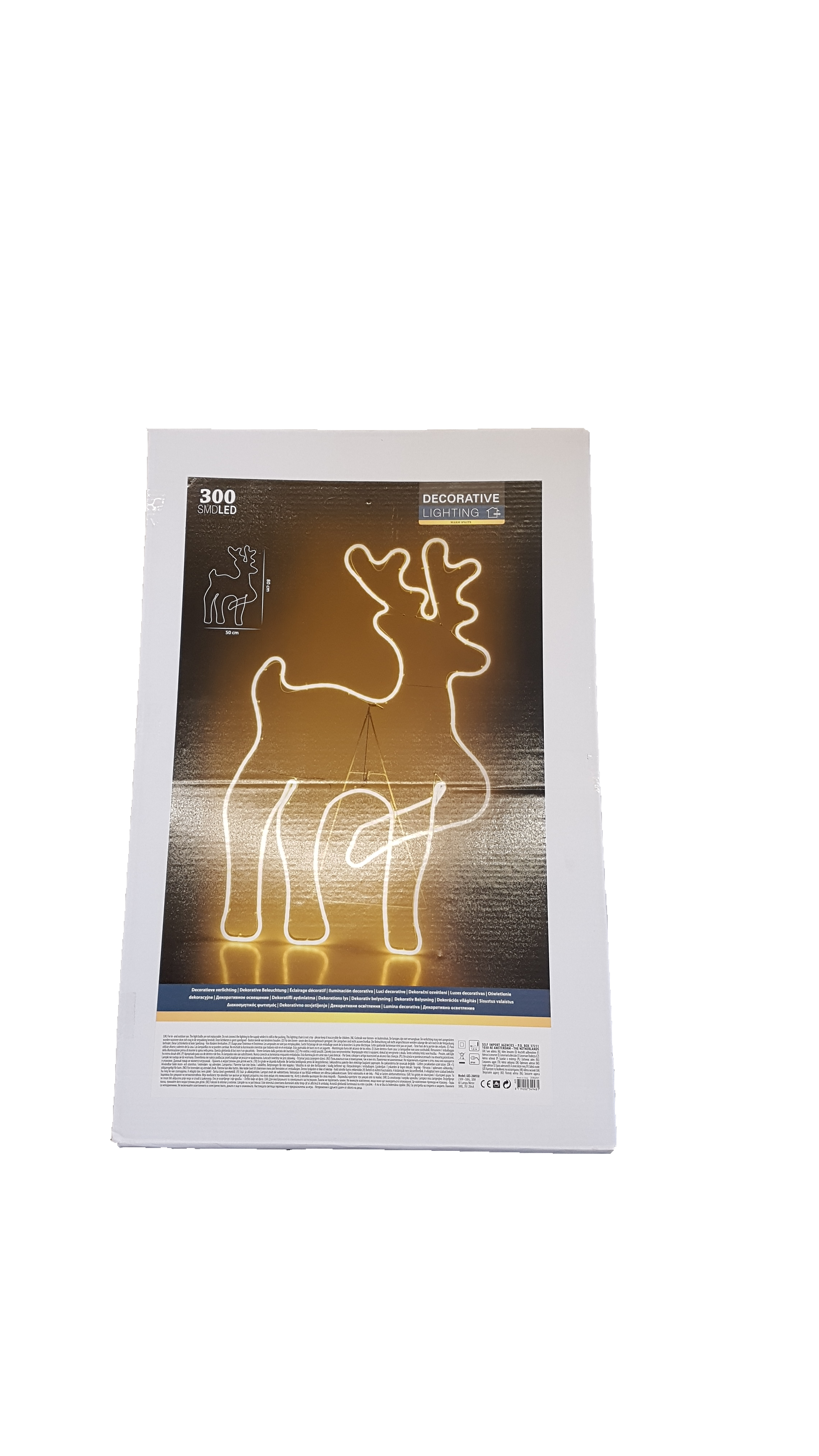 Rendier kerstverlichting 80CM hoog