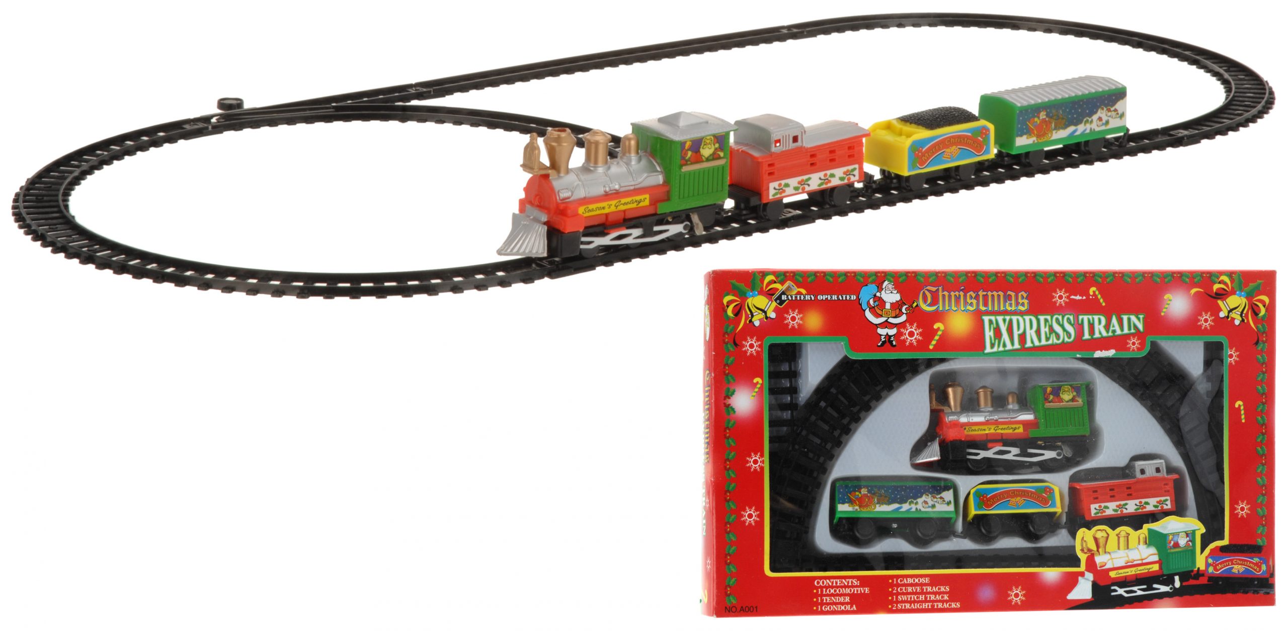 Kerst trein set - 9 delig - voor onder de boom 1 Kerst trein set - 9 delig - voor onder de boom