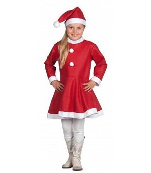 5-delig kerstmannen pak voor kinderen (meisje) 21 kerstpak meisjes