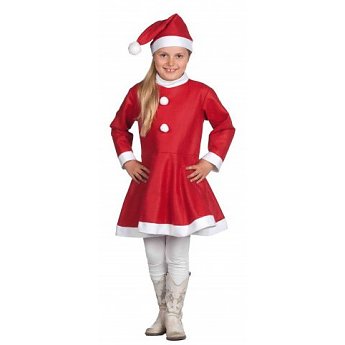 5-delig kerstmannen pak voor kinderen (meisje) 1 5-delig kerstmannen pak voor kinderen (meisje)