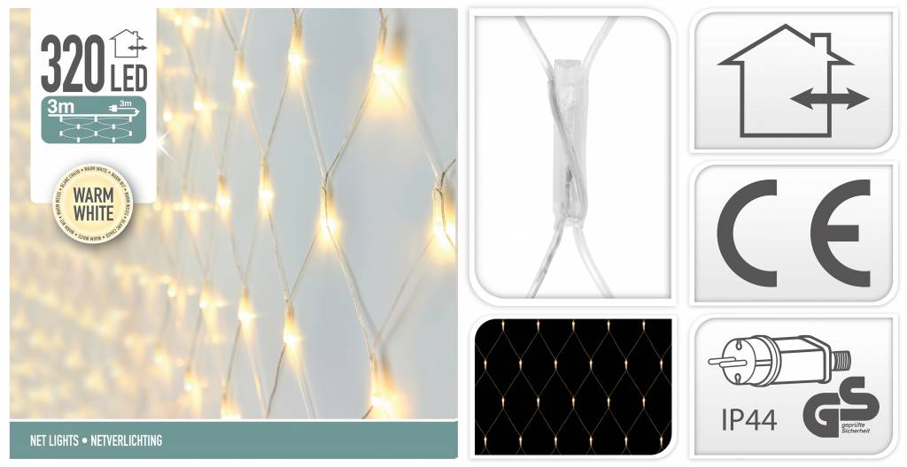 Kerstverlichting Net 320 LED 3.0M x 1.5M