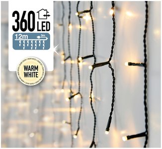 IJspegel kerstverlichting 10,65 meter warm wit 360 LED met 8 functies