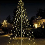vlaggenmast verlichting voor de kerst