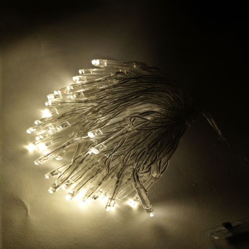 Kerstboomverlichting op batterij - 96 LED warm wit 7,2 meter
