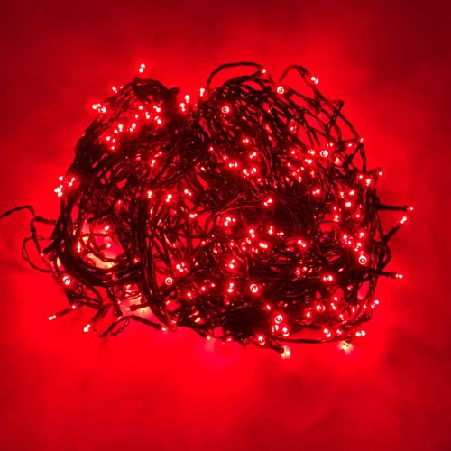 Kerstverlichting Rood met 8 lichtstanden - 320 LED - 32 meter 1 Kerstverlichting Rood met 8 lichtstanden - 320 LED - 32 meter
