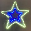 KERSTVERLICHTING ster witblauw 2