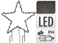 Kerstster kerstfiguur warm wit - LED - waterdicht