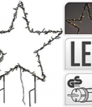 Kerstster kerstfiguur warm wit - LED - waterdicht 8 kerstster versiering verlichting 2