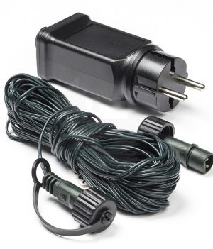 EXTRA: BASIC Koppelbare stroomkabel / stekker voor koppelbare kerstverlichting BASIC - 10 meter 24 stekker koppelbare kerstverlichting