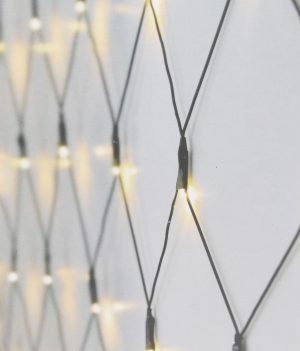 Extra uitbreiding - 2 meter net kerstverlichting extra warm wit 160 LEDs – BASIC 9 3meter net kerstverlichting