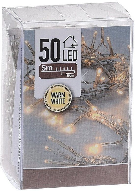 Kerstverlichting op batterij warm wit - 50 LED 5 meter