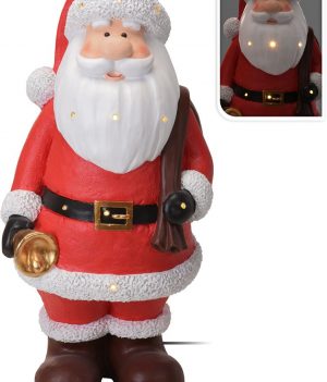 XXL Kerstman met LED lampjes - 110cm hoog - Levensecht! 5 mega grote kerstman