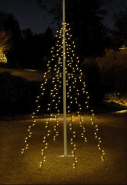 Vlaggenmast verlichting 780 cm 400 LED warm wit - LUKSUS 1 Vlaggenmast verlichting 780 cm 400 LED warm wit - LUKSUS