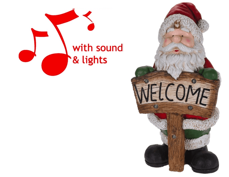 XL Kerstman met licht & geluid - 72 hoog