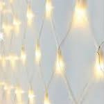 2 meter net kerstverlichting extra warm wit 160 LEDs – transparante kabel