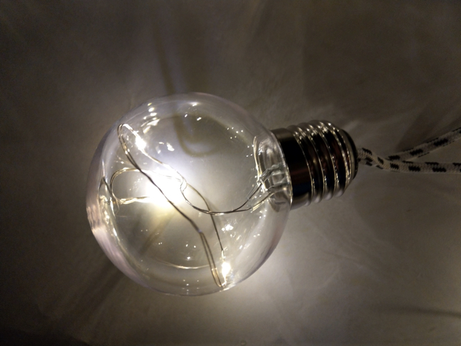 10 LED Gloeilampen kerstverlichting warm wit - 3,5 m op batterij