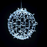 3D Lichtbal 30CM waterdicht - koud wit met twinkel effect