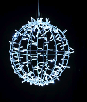 3D Lichtbal 45CM waterdicht - koud wit met twinkel effect 5 bolverlichting kerst