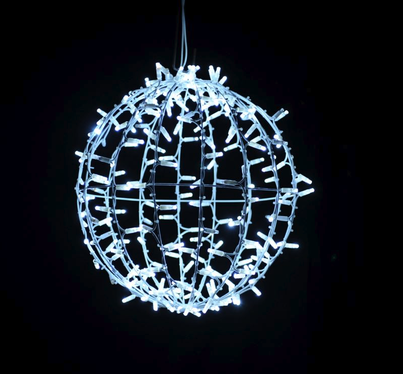 3D Lichtbal 30CM waterdicht - koud wit met twinkel effect 1 3D Lichtbal 30CM waterdicht - koud wit met twinkel effect