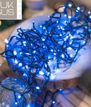 Kerstverlichting Blauw - 320 LED - 32 meter - 8 functies en memory - Luksus 7 Blauwe kerstverlichting met batterij 1