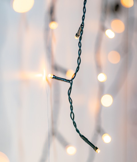 IJspegel kerstverlichting 6 meter warm wit 180 LED met 8 functies - LUKSUS