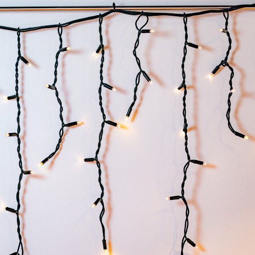 12 meter ijspegel kerstverlichting extra warm wit (amber) 400 LED – PRO IP67 Waterdicht