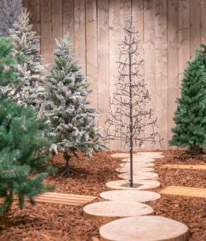 LED kerstboom figuur 280 LED warm wit 150cm hoog 12 Kerstboom verlichting buiten