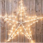 Kerstster 120 cm met 400 led lampjes warm wit - maat M