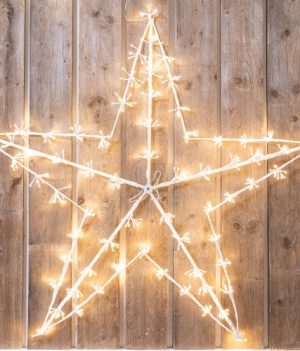 Kerstster 120 cm met 400 led lampjes warm wit - maat M 9 Ster kerstverlichting lampjes warm wit