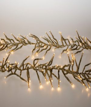 11 meter Clusterverlichting 1512 LED met 8 functies voor binnen - Warm wit - Transparante kabel - Luksus 2 clusterverlichting kerst warm wit