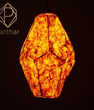 Hanglamp PATTHAR 001 Khaki 36x36x48cm 1 prachtige hanglamp