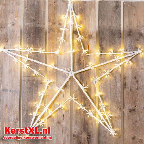 Kerstster 150 cm met 520 led lampjes warm wit - maat L