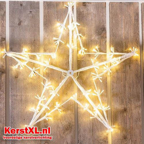 Kerstster 80 cm met 320 led lampjes warm wit - maat S