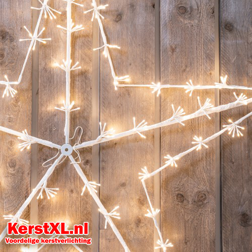 Kerstster 80 cm met 320 led lampjes warm wit - maat S