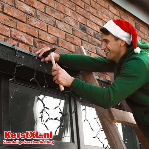IJspegel kerstverlichting 480 DUAL COLOR LED extra warm wit (amber) + koud wit 10 meter 8 functies en timer functie – Luksus